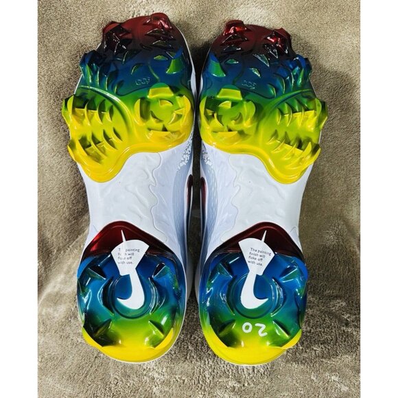 Nike Force Zoom Trout Metal Baseball Cleats Metal Men Size 12 Rainbow FQ7724-106 - Picture 12 of 14